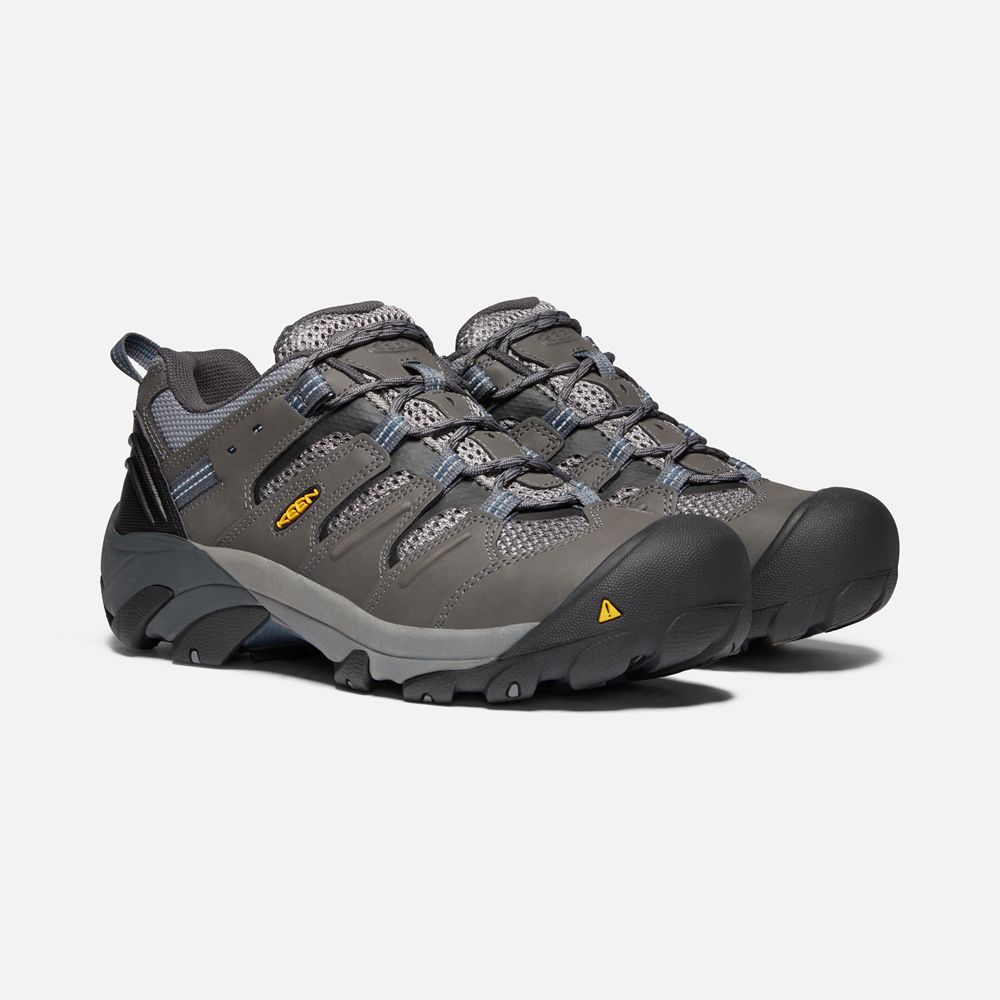 Keen Werkschoenen Heren Zwart Bruin - Lansing Laag (Steel Toe) - 86347-YECV